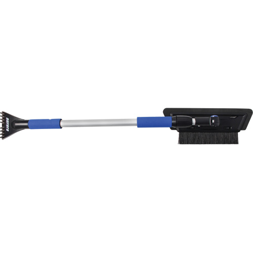 Snow Brush, Telescopic, EVA Foam Blade, 48" Long, Black/Blue Les Distributions ICE