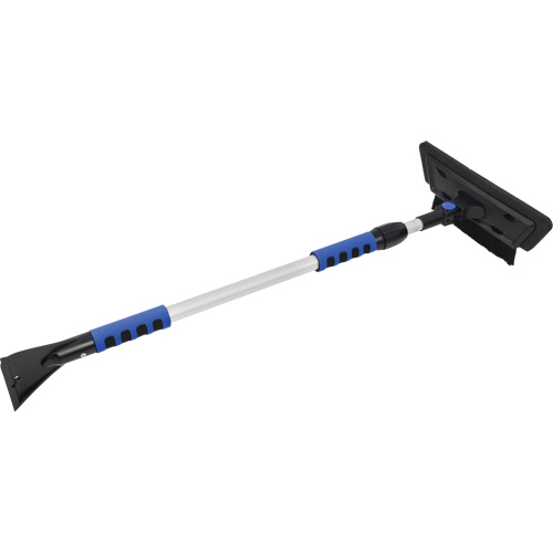 Snow Brush, Telescopic, EVA Foam Blade, 48" Long, Black/Blue Les Distributions ICE