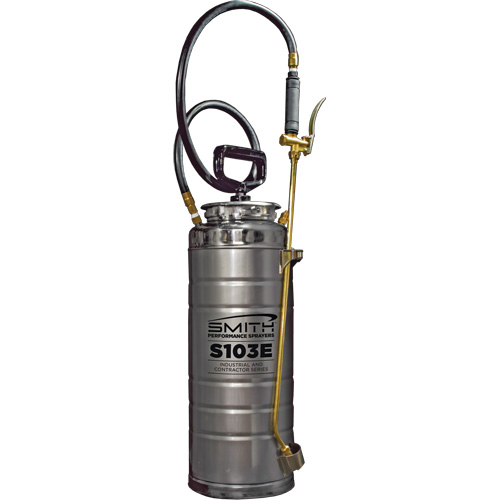 Vaporisateur de b&eacute;ton &agrave; compression s&eacute;rie industriel & entrepreneur, 3,5 gal. (16 L), Acier inoxydable, Lance de 24" Les Distributions ICE