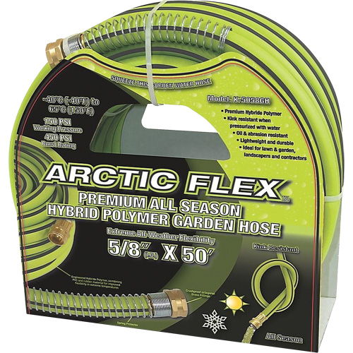 Boyau d'arrosage de premi&egrave;re qualit&eacute; en polym&egrave;re hybride, PVC/Caoutchouc, 5/8" dia x 50' Les Distributions ICE