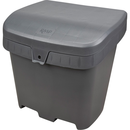 Bacs d'entreposage pour sel & sable, Avec Moraillon, 21" x 27" x 26", 4,24 pi³, Gris Les Distributions ICE