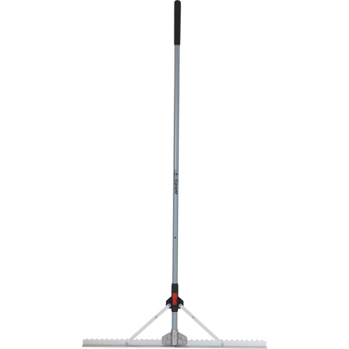 R&acirc;teau &agrave; niveler pour am&eacute;nagement paysager avec t&ecirc;te pliante, Manche Fibre de verre, 36" la, Lame Aluminium Les Distributions ICE