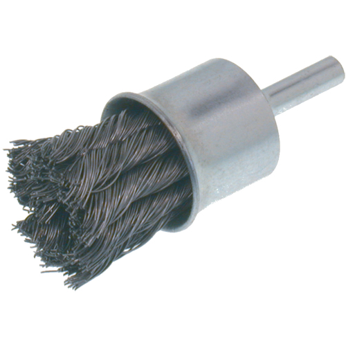 Economy Knot Wire End Brush, 1" Dia., 0.02 Wire Dia., 1/4" Shank Les Distributions ICE