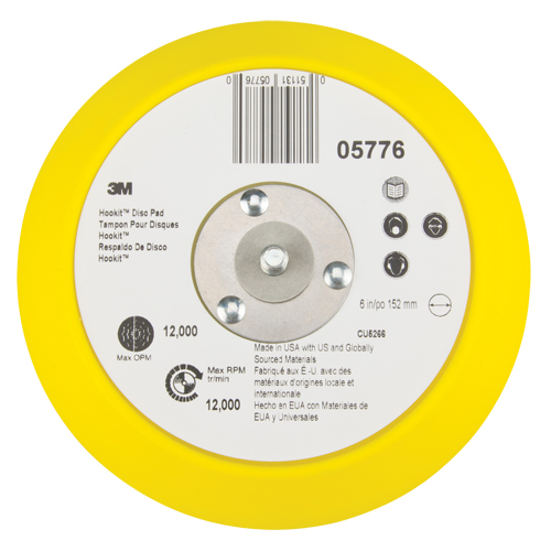Hookit Disc Pad, 6" Dia. Les Distributions ICE