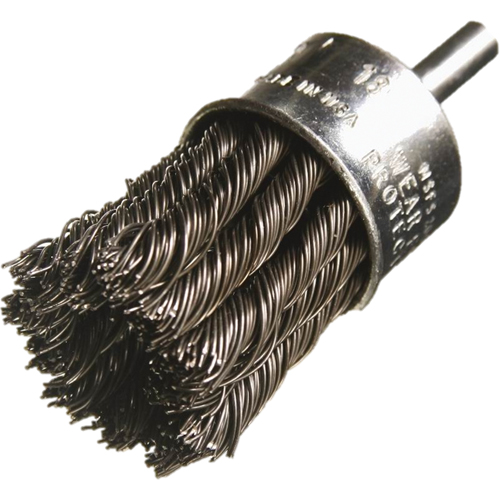 Knotted Wire End Brushes, 3/4" Dia., 0.014" Wire Dia., 1/4" Shank Les Distributions ICE