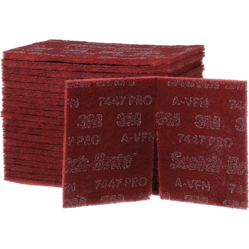 Scotch-Brite 7447 Hand Pads, Aluminum Oxide, 9" x 6", Very Fine Grit Les Distributions ICE