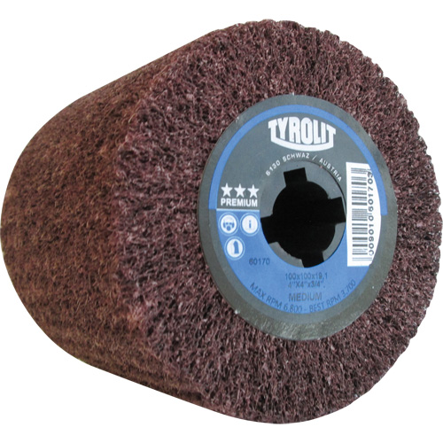Pro-Line Surface Conditioning Drum, 4" Dia. x 4" W, 3/4" Arbor, Medium Grit, Aluminum Oxide Les Distributions ICE