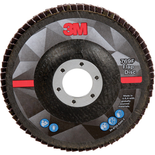 Disque &agrave; lamelles &agrave; changement rapide 769F, 5" x 7/8", Type 27, Grain 40+, C&eacute;ramique Les Distributions ICE