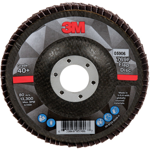 Disque &agrave; lamelles &agrave; changement rapide 769F, 4-1/2" x 7/8", Type 29, Grain 40+, C&eacute;ramique Les Distributions ICE