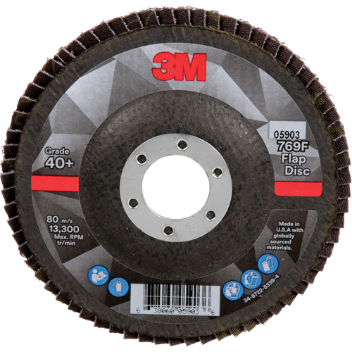 Disque &agrave; lamelles &agrave; changement rapide 769F, 4-1/2" x 7/8", Type 27, Grain 40+, C&eacute;ramique Les Distributions ICE