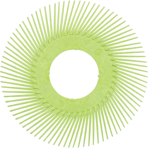 Brosse radiale en soies de pr&eacute;cision type A PN-RB sans adaptateur Scotch-Brite, C&eacute;ramique, Grain 50+, 6" dia. Les Distributions ICE