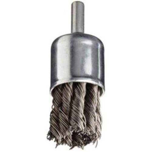 Stem Mounted Knotted Wire Brush, 1" Dia. x 1/4" Arbor Les Distributions ICE