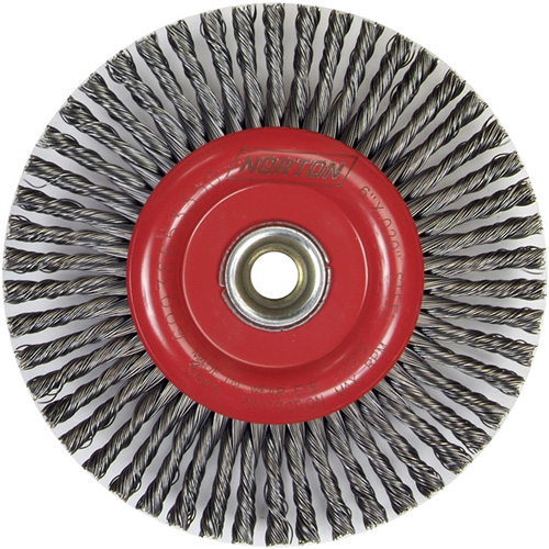Stringer Bead Knot Wire Brush For Angle Grinders, 6" Dia., 0.02" Fill, 5/8"-11 Arbor, Steel Les Distributions ICE