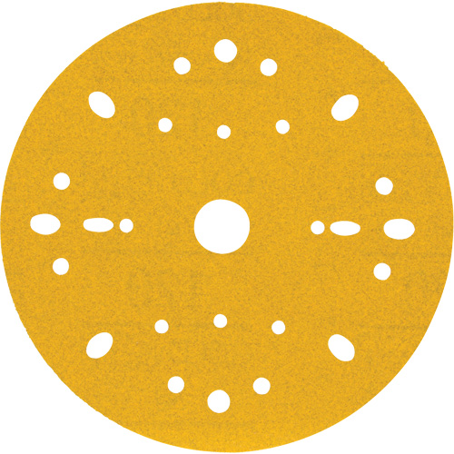 Disque abrasif dor&eacute; Hookit, dia 6", Grain 120, Oxyde d'aluminium, Poids C Les Distributions ICE