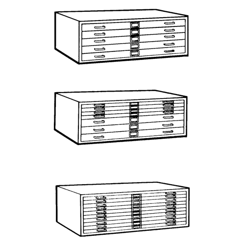 Classeurs en acier pour plans, 5 Tiroirs, 40-3/8" la x 29-3/8" p x 16-1/2" h Les Distributions ICE