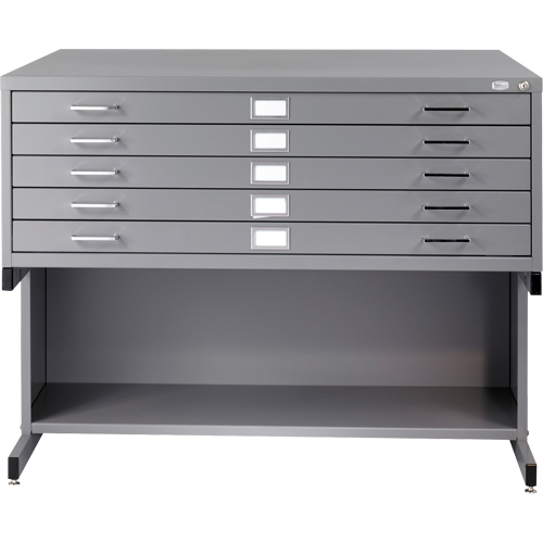 Steel Plan Files, 5 Drawers, 53-3/8" W x 41-3/8" D x 16-1/2" H Les Distributions ICE