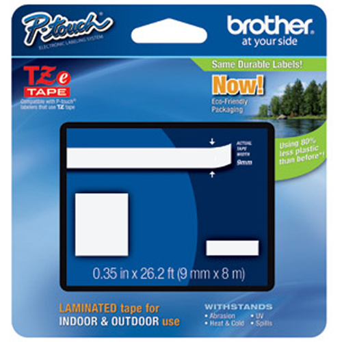 P-touch&reg; Labeling Systems, 9 mm x 314.4", Black on Clear Les Distributions ICE