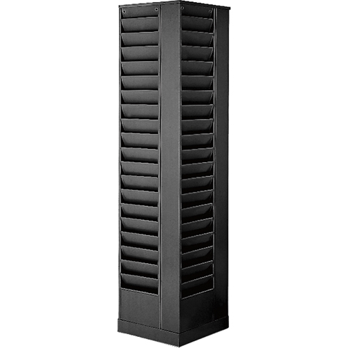 Literature Storage Racks, Rotating, 92 Slots, Steel, 14-1/8" W x 14-1/8" D x 66" H Les Distributions ICE