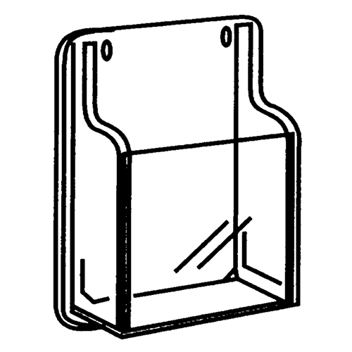 Literature Displays, Wall Mount, 9 Slots, Plastic, 30" W x 2" D x 36-7/8" H Les Distributions ICE