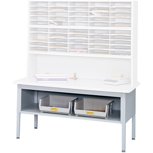 Mobilier E-Z Sort pour la salle du courrier- Tables de tri avec tablette-Dessus de table, 60" la x 28" p x 36" h, Stratifi&eacute; Les Distributions ICE
