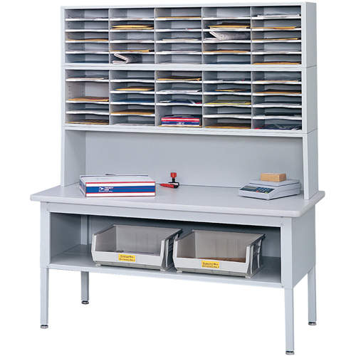 Mobilier E-Z Sort pour la salle du courrier- Tables de tri avec tablette-Dessus de table, 60" la x 28" p x 36" h, Stratifi&eacute; Les Distributions ICE