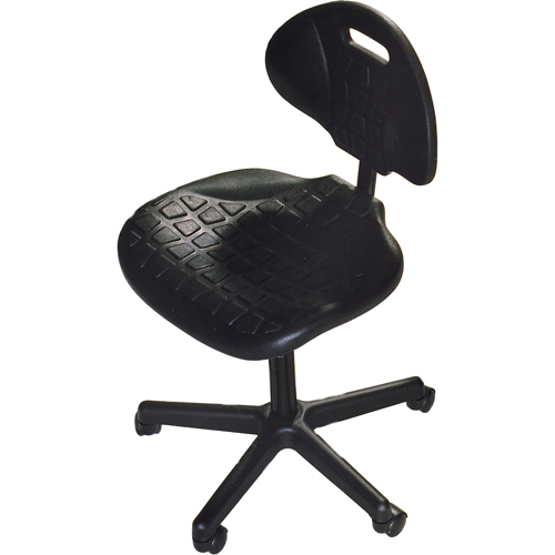 Heavy-Duty Ergonomic Seating, Polyurethane, Black, 250 lbs. Capacity Les Distributions ICE