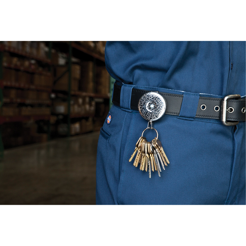 Original Self Retracting Reels #485-HDK, Chrome, 48" Cable, Belt Clip Attachment Les Distributions ICE