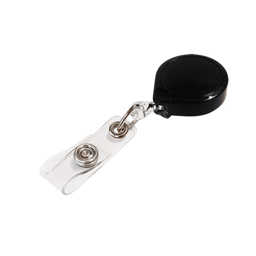Porte-insignes r&eacute;tractables pour carte d'identit&eacute; Mini-Bak, Plastique, C&acirc;ble 36", Fixation Agrafe de ceinture Les Distributions ICE