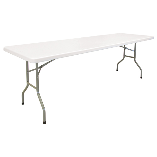 Table pliante, Rectangulaire, 96" l x 30" la, Poly&eacute;thyl&egrave;ne, Blanc Les Distributions ICE