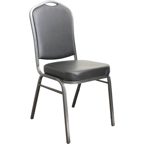 Stacking Chairs, Vinyl, 37" High, 275 lbs. Capacity, Black Les Distributions ICE