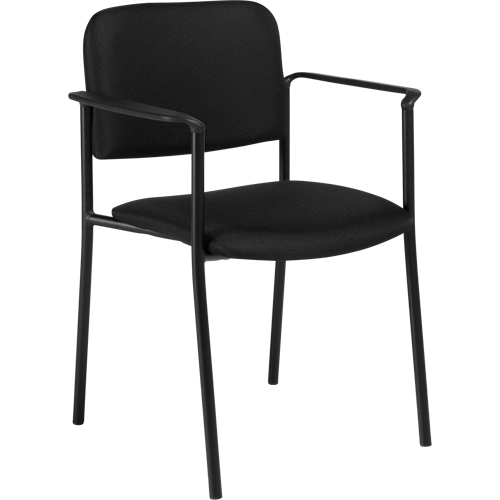 Chaises empilables, Tissu, Hauteur 32", Capacit&eacute; 300 lb, Noir Les Distributions ICE