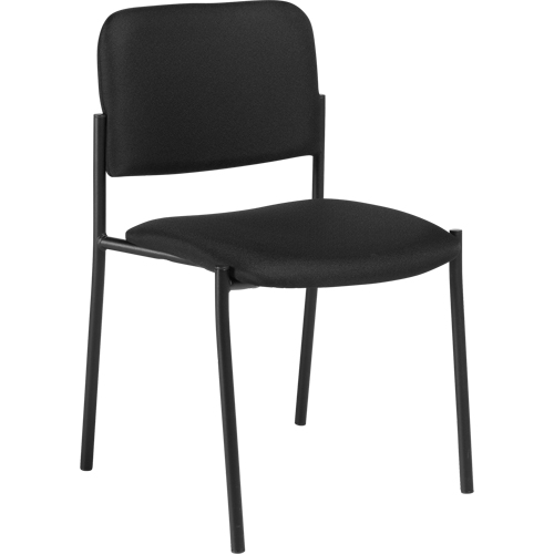 Chaises sans accoudoirs empilables, Tissu, Hauteur 32", Capacit&eacute; 300 lb, Noir Les Distributions ICE