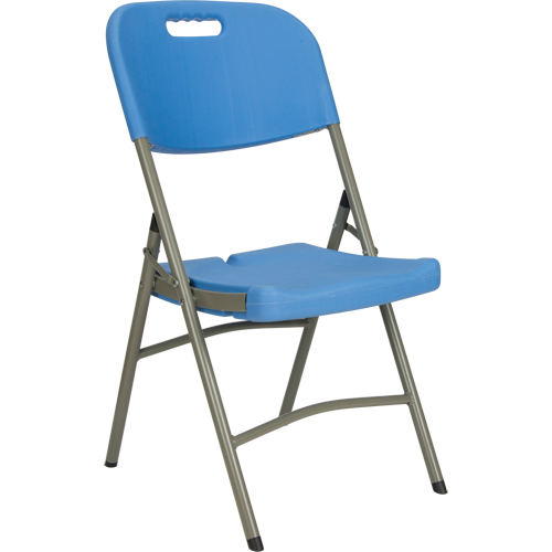 Folding Chair, Polyethylene, Blue, 350 lbs. Weight Capacity Les Distributions ICE