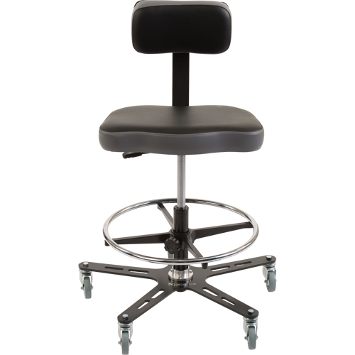 Chaise ergonomique industrielle TF160, Mobile, Ajustable Hauteur, Capacit&eacute; 300 lb Les Distributions ICE