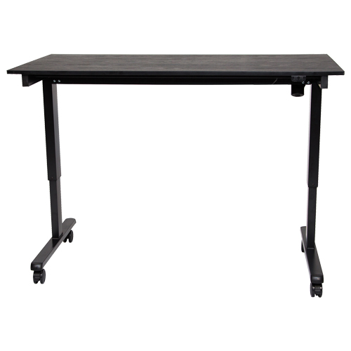 Adjustable Stand-Up Desk, Stand-Alone Desk, 45-1/4" H x 29-1/2" D, Black Les Distributions ICE