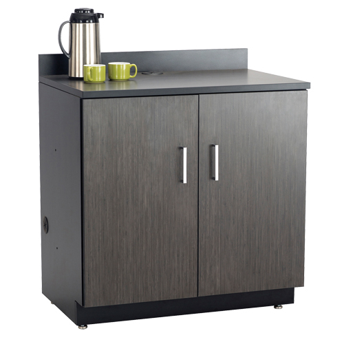 Armoire modulaire de base, M&eacute;lamine, 2 Tablettes, 39" h x 36" la x 25" P, Nuit d'Asie/noir Les Distributions ICE