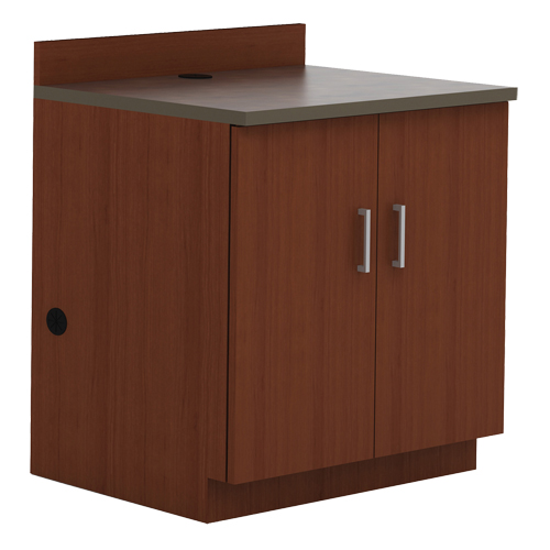 Armoire modulaire de base, M&eacute;lamine, 2 Tablettes, 39" h x 36" la x 25" P, Acajou Les Distributions ICE