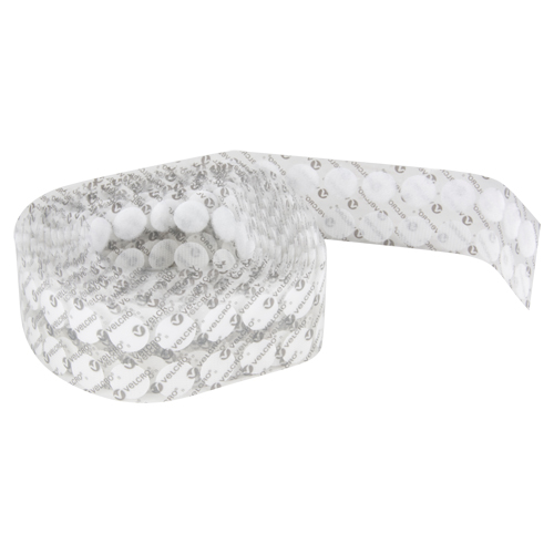Attaches en jeton, Boucle et crochet, 3/4" dia., Adh&eacute;sif, Blanc Les Distributions ICE