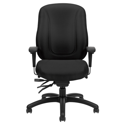 Chaise Overtime &agrave; dos &eacute;lev&eacute;, Tissu, Noir, Capacit&eacute; 300 lb Les Distributions ICE