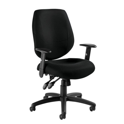 Chaise d'op&eacute;rateur Six 31, Tissu, Noir, Capacit&eacute; 250 lb Les Distributions ICE