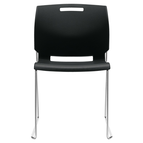 Chair, Plastic, 32-1/2" High, 300 lbs. Capacity, Black Les Distributions ICE