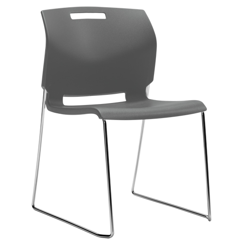 Chaise, Plastique, Hauteur 32-1/2", Capacit&eacute; 300 lb, Gris Les Distributions ICE