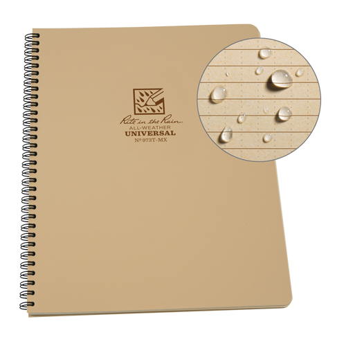 Carnet de notes de poche &agrave; spirale lat&eacute;rale, Couverture souple, Havane, 64 Pages, 4-5/8" , 7"  Les Distributions ICE