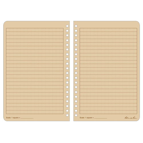 Carnet de notes de poche &agrave; spirale lat&eacute;rale, Couverture souple, Havane, 64 Pages, 4-5/8" , 7"  Les Distributions ICE