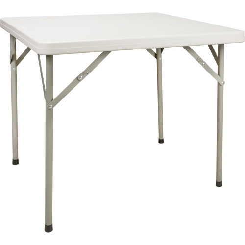 Table pliante, Carr&eacute;e, 34" l x 34" la, Poly&eacute;thyl&egrave;ne, Blanc Les Distributions ICE