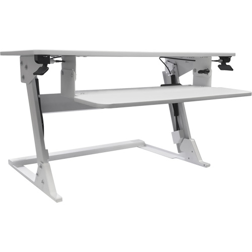 Goya Sit-Stand Workstation, Desktop Unit, 21" H x 35-2/5" W x 24" D, White Les Distributions ICE
