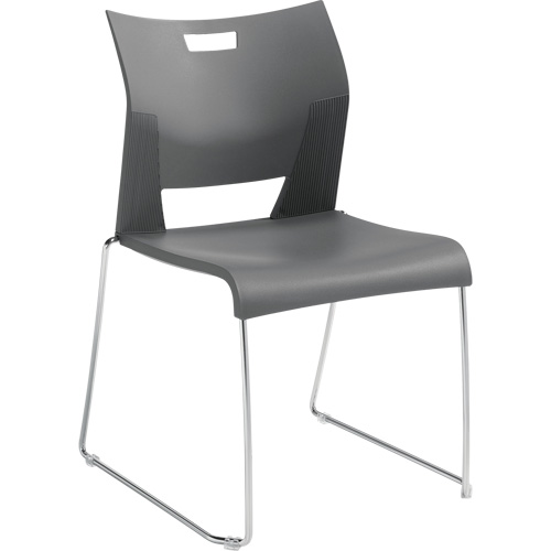 Chaise de formation sans bras Duet, Plastique, Hauteur 33-1/4", Capacit&eacute; 350 lb, Gris Les Distributions ICE