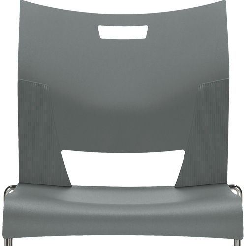 Chaise de formation sans bras Duet, Plastique, Hauteur 33-1/4", Capacit&eacute; 350 lb, Gris Les Distributions ICE