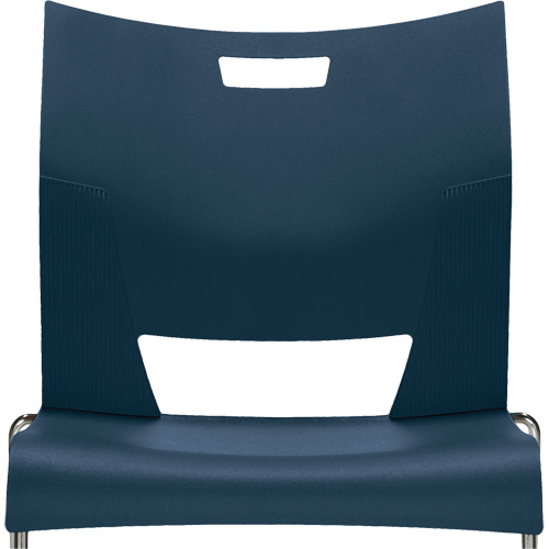 Chaise de formation sans bras Duet, Plastique, Hauteur 33-1/4", Capacit&eacute; 350 lb, Bleu Les Distributions ICE