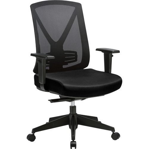 Activ Series Premium Synchro-Tilt Adjustable Chair, Fabric/Mesh, Black, 275 lbs. Capacity Les Distributions ICE